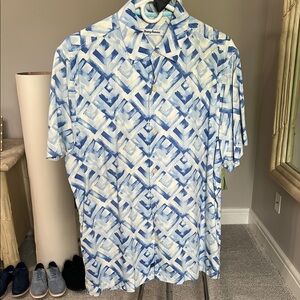 Tommy Bahama Blue Patterned Men's Shirt